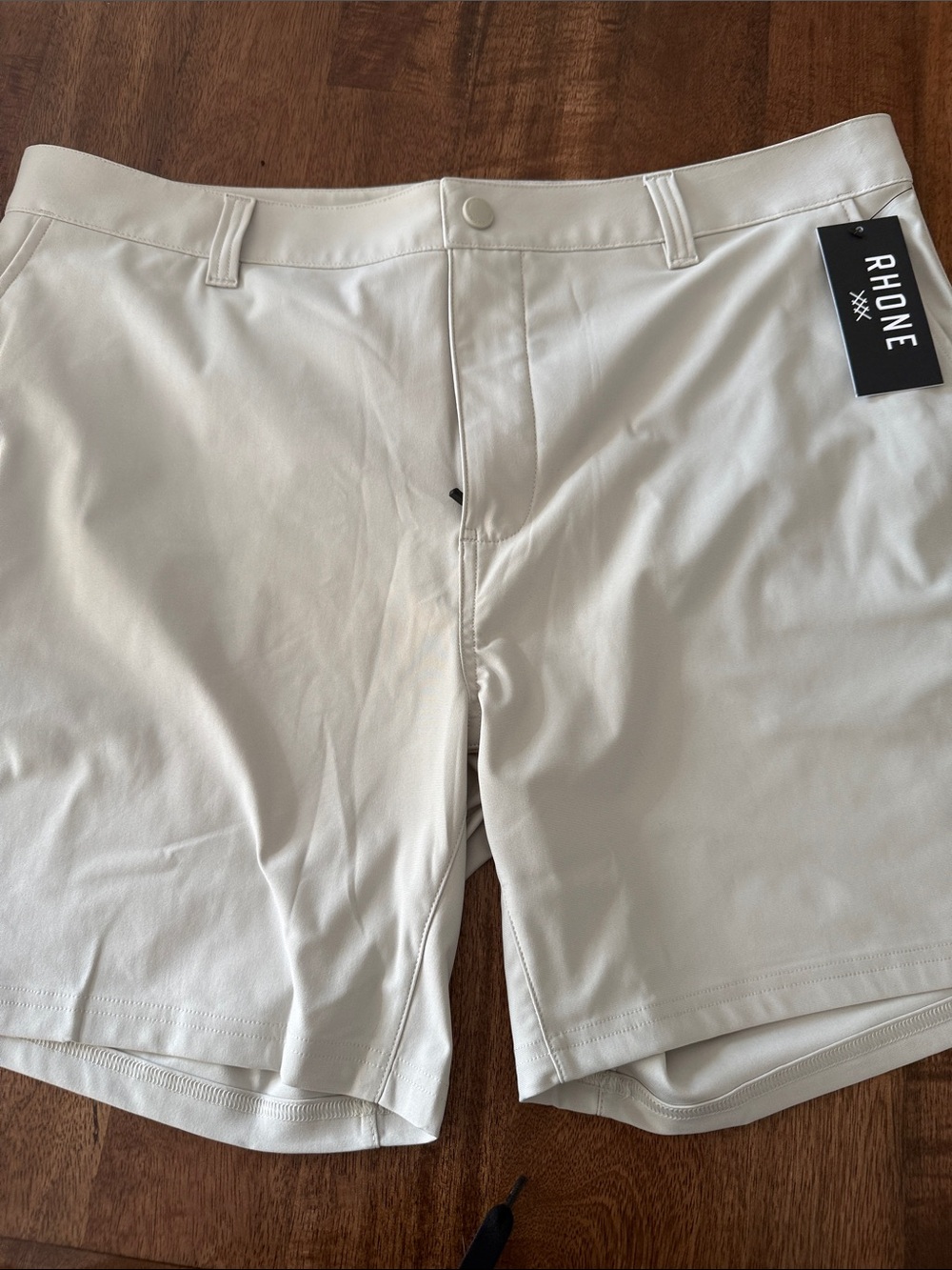 RHONE Men's Flat Front Performance Shorts - White